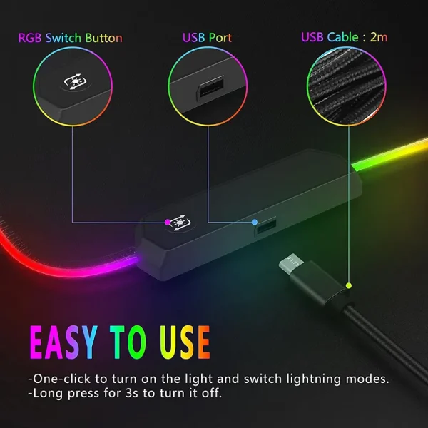 ماوس پد گیمینگ مدل RGB-1